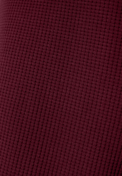 Hanna Waffle Hoodie Bordeaux