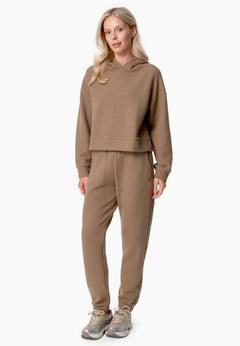 Hanna Waffle Hoodie Gravel