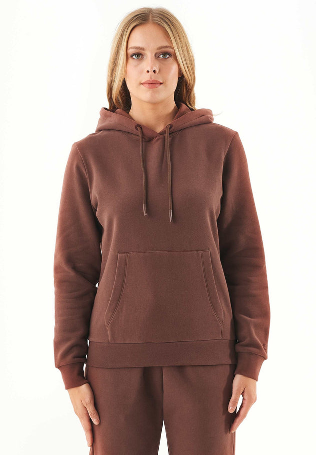 Haree Soft Touch Organic Cotton Hoodie Coffee Brown