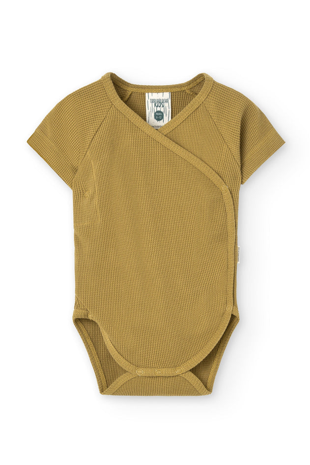 Baby's Haruka Waffle Kimono Bodysuit Mustard