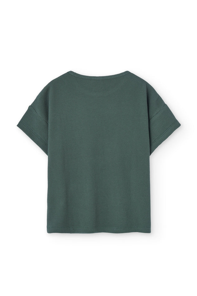 Kids' Haco Waffle Oversized T-Shirt Blue