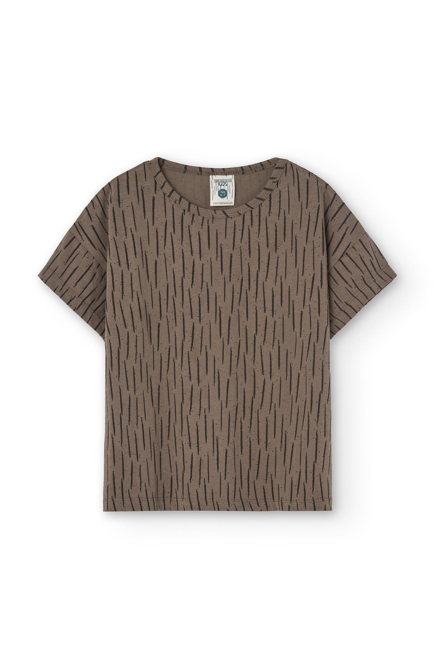 Kid's Haco Oversized T-Shirt Brown Bark