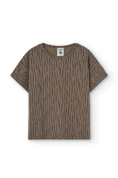 Kid's Haco Oversized T-Shirt Brown Bark