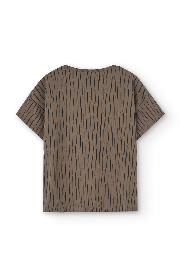 Kid's Haco Oversized T-Shirt Brown Bark