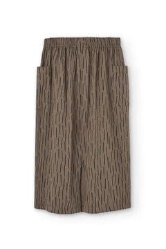 Kid's Hadiya Organic Cotton Midi Skirt Bark Brown