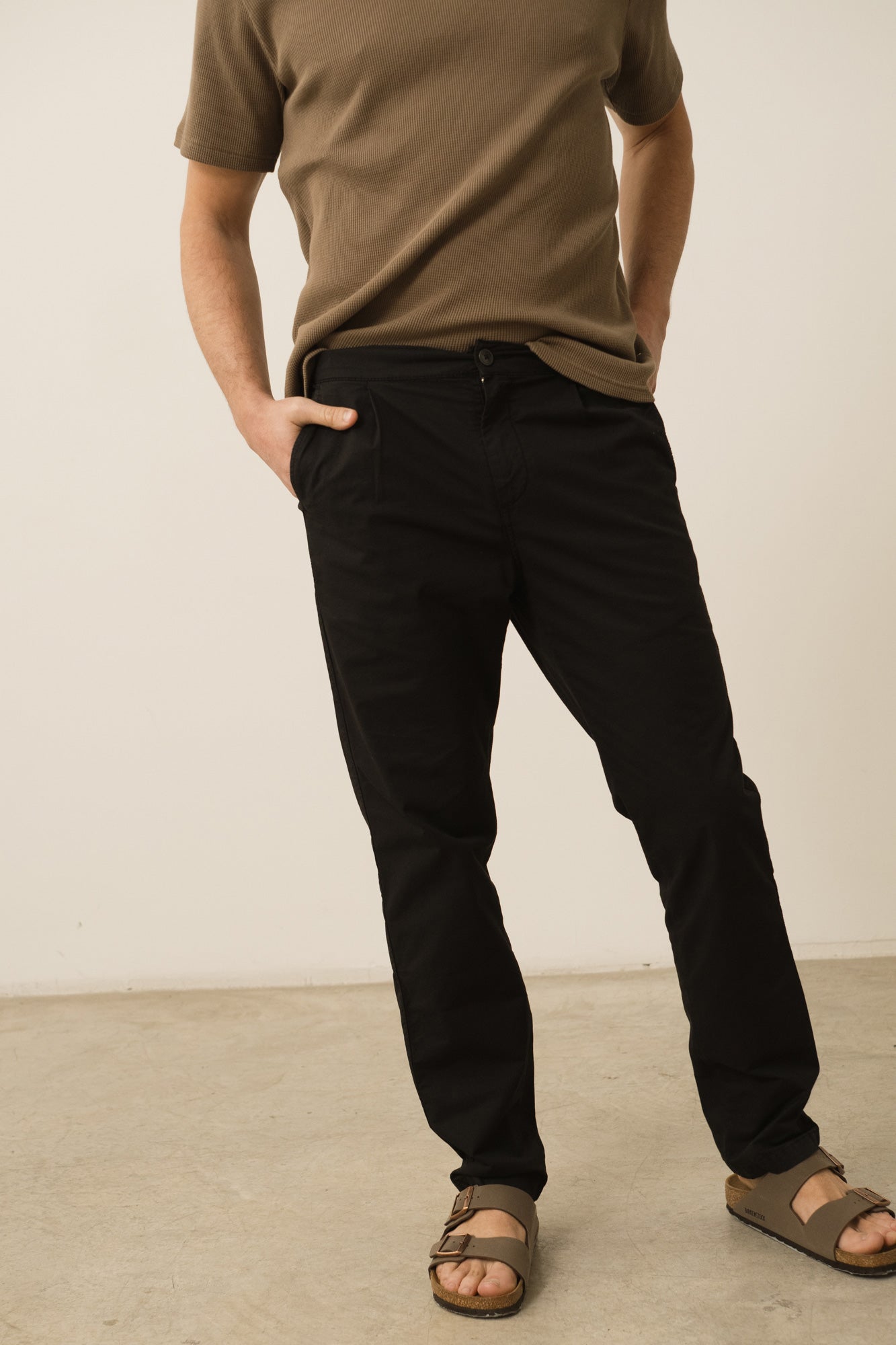 Men's Herman Linen Blend Chino Pants Black