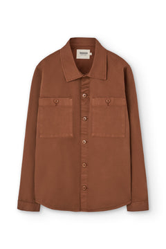 Helmut Unisex Organic Cotton Worker Overshirt Terracotta