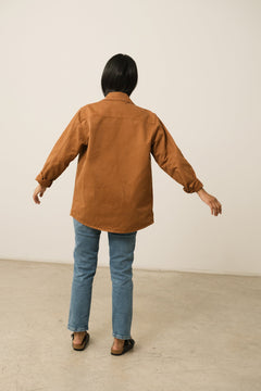 Helmut Unisex Organic Cotton Worker Overshirt Terracotta