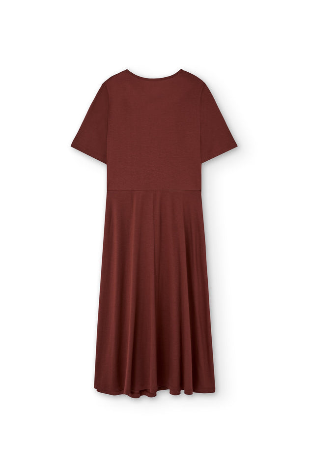 Helen Tencel Wrap Dress Red