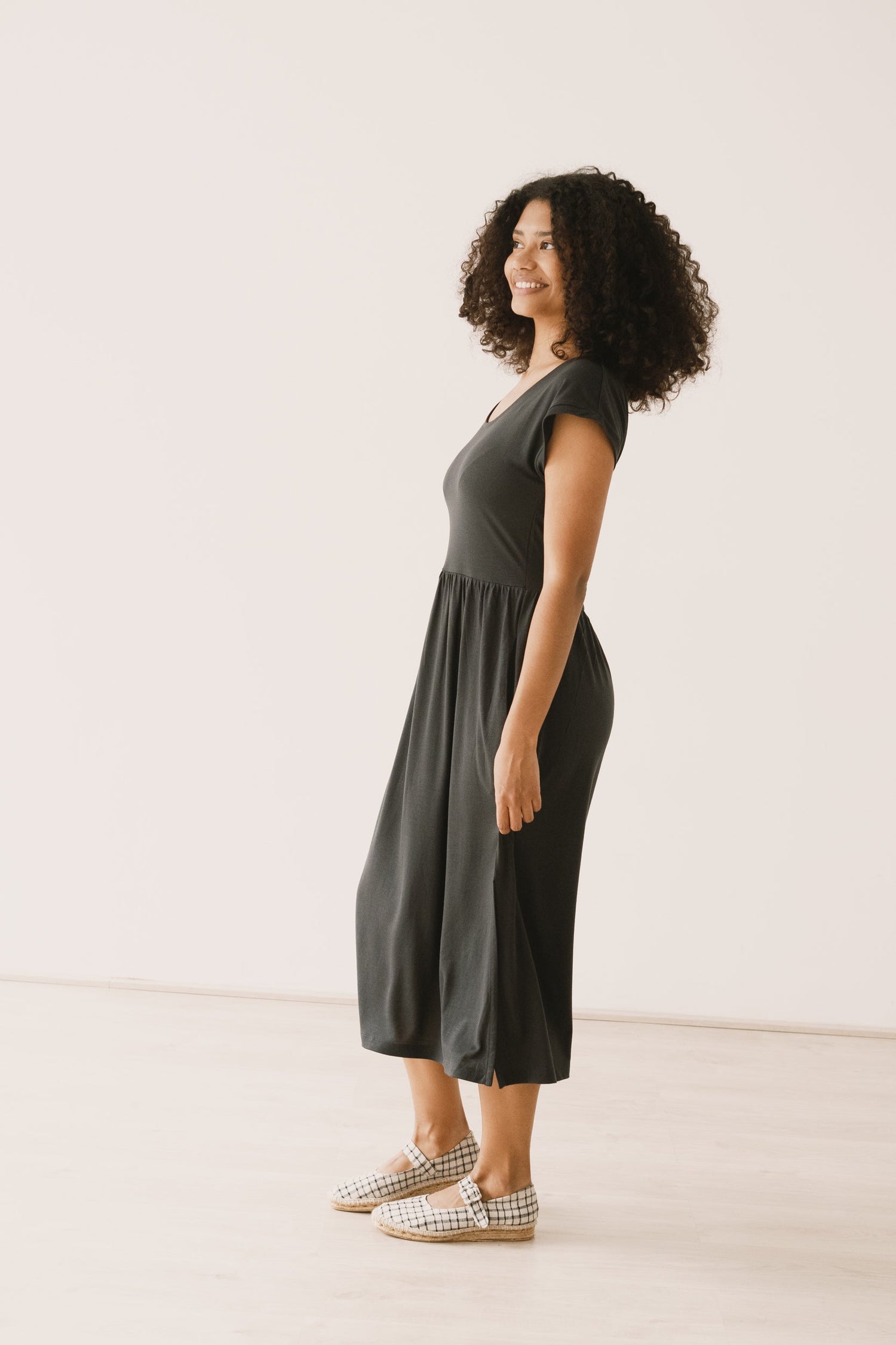 Hanna Tencel Long Dress Black