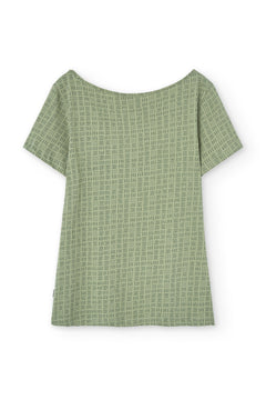 Hilda Short Sleeved T-Shirt Green Wicker