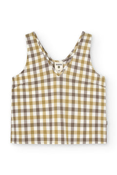 Holly Strap Top Yellow Vichy