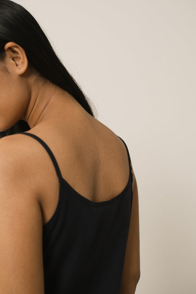 Heloise Tencel Tank Top Navy Blue