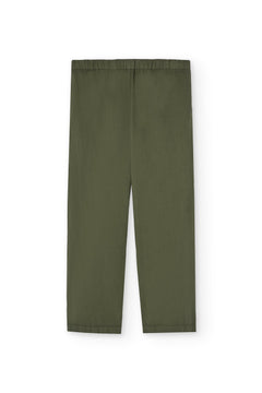 Henna Oversized Linen Blend Pants In Green