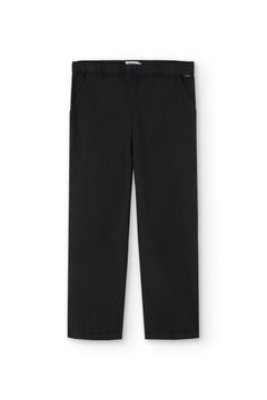 Henna Oversized Linen Blend Pants In Black