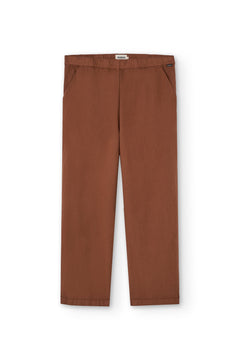 Henna Oversized Linen Blend Pants In Terracotta