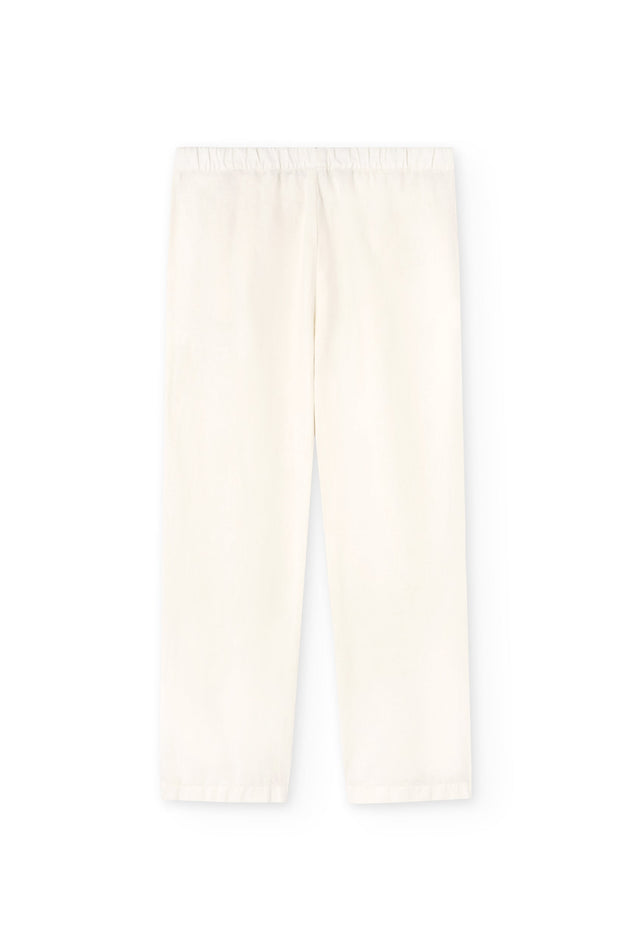 Henna Oversized Linen Blend Pants In White