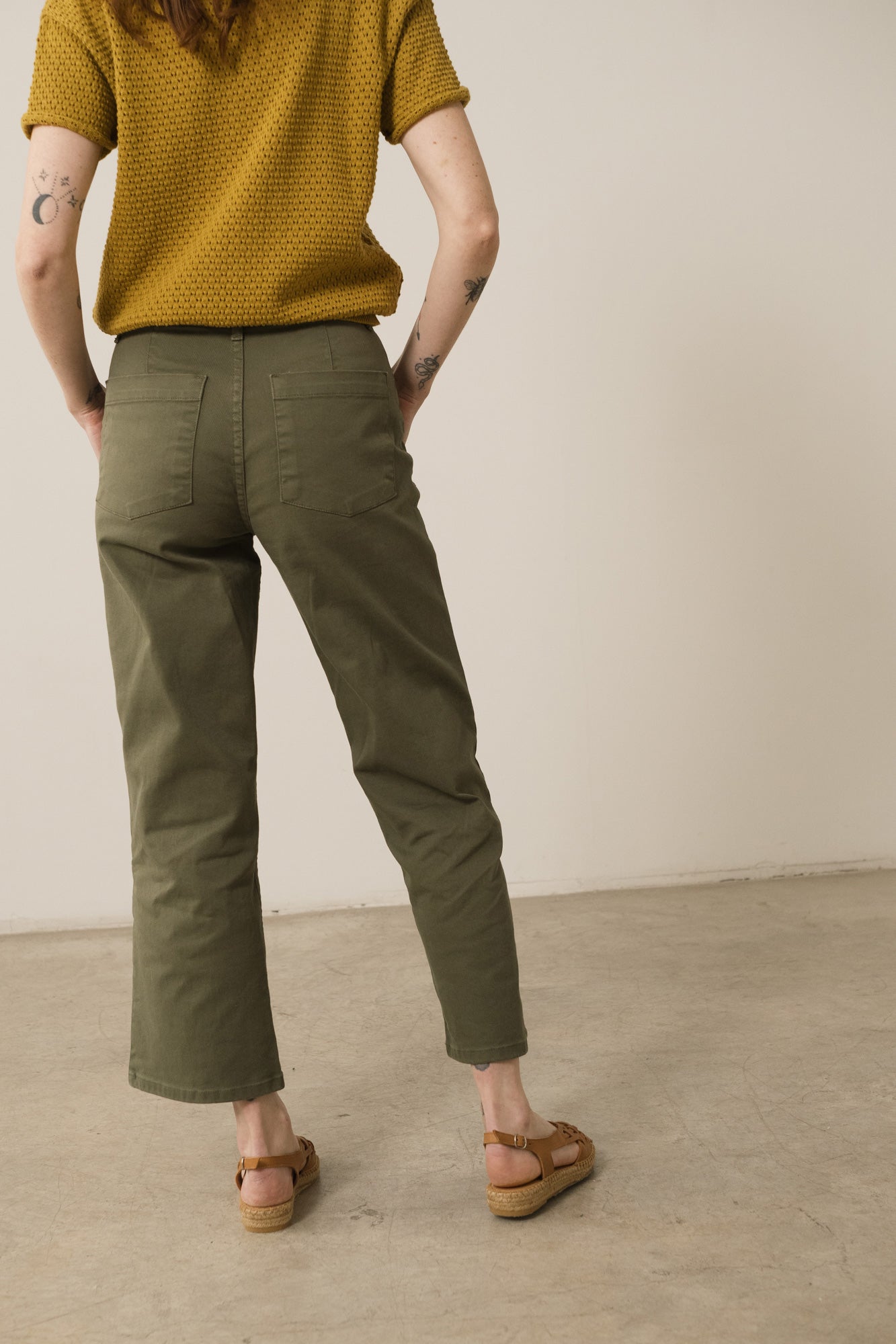 Hani Recycled Cotton Sailor Pants Green