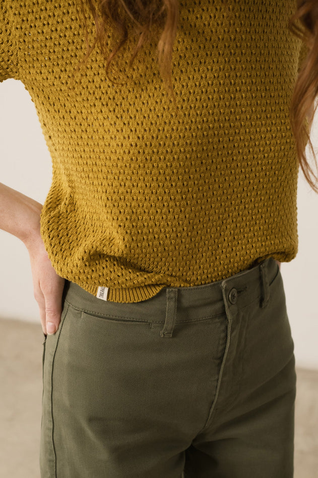 Hani Recycled Cotton Sailor Pants Green