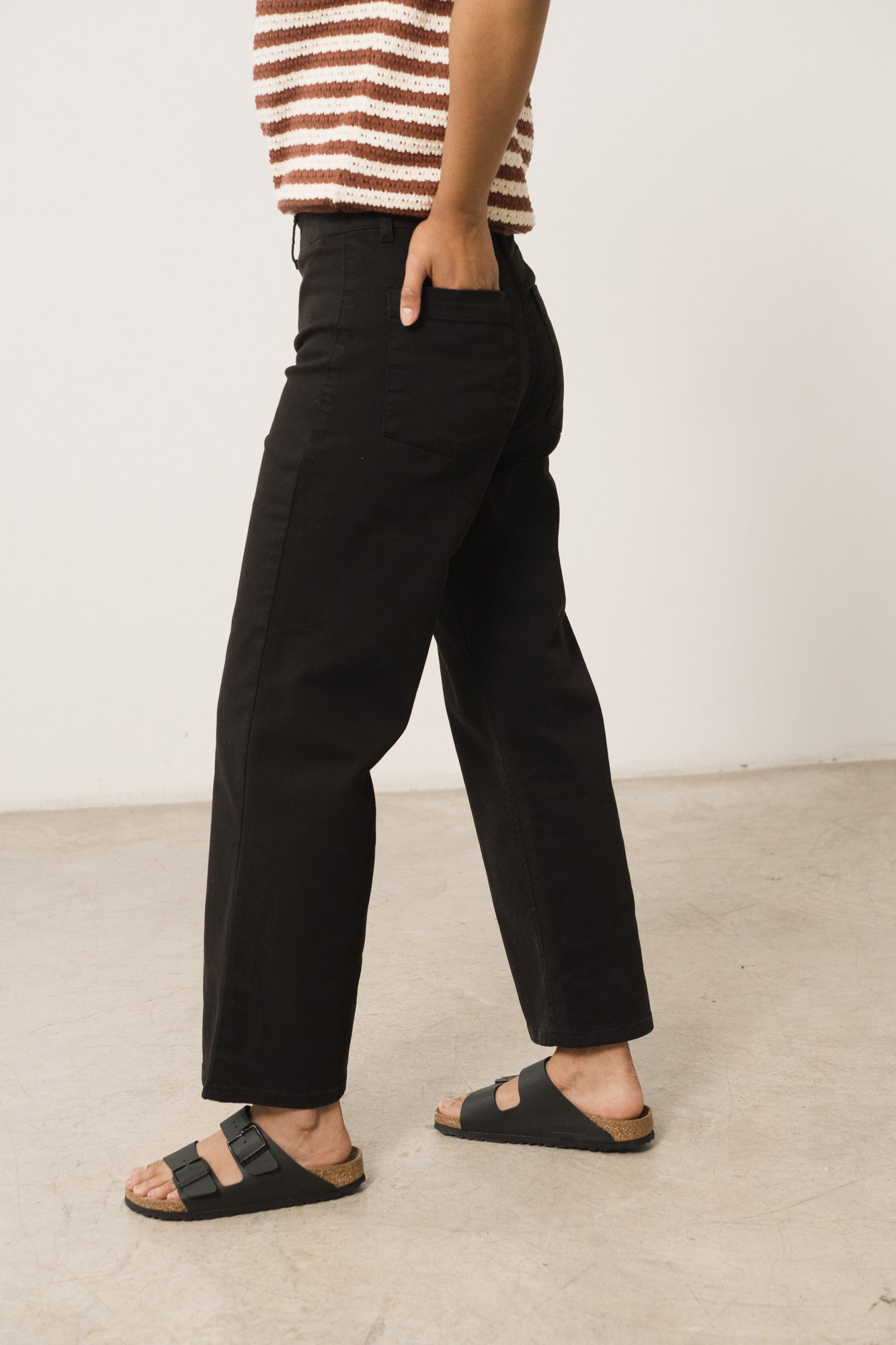 Hani Recycled Cotton Sailor Pants Black