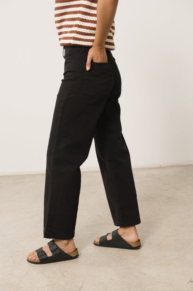 Hani Recycled Cotton Sailor Pants Black
