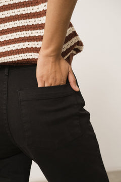 Hani Recycled Cotton Sailor Pants Black