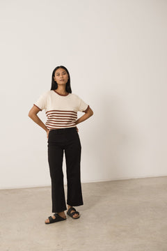 Hani Recycled Cotton Sailor Pants Black