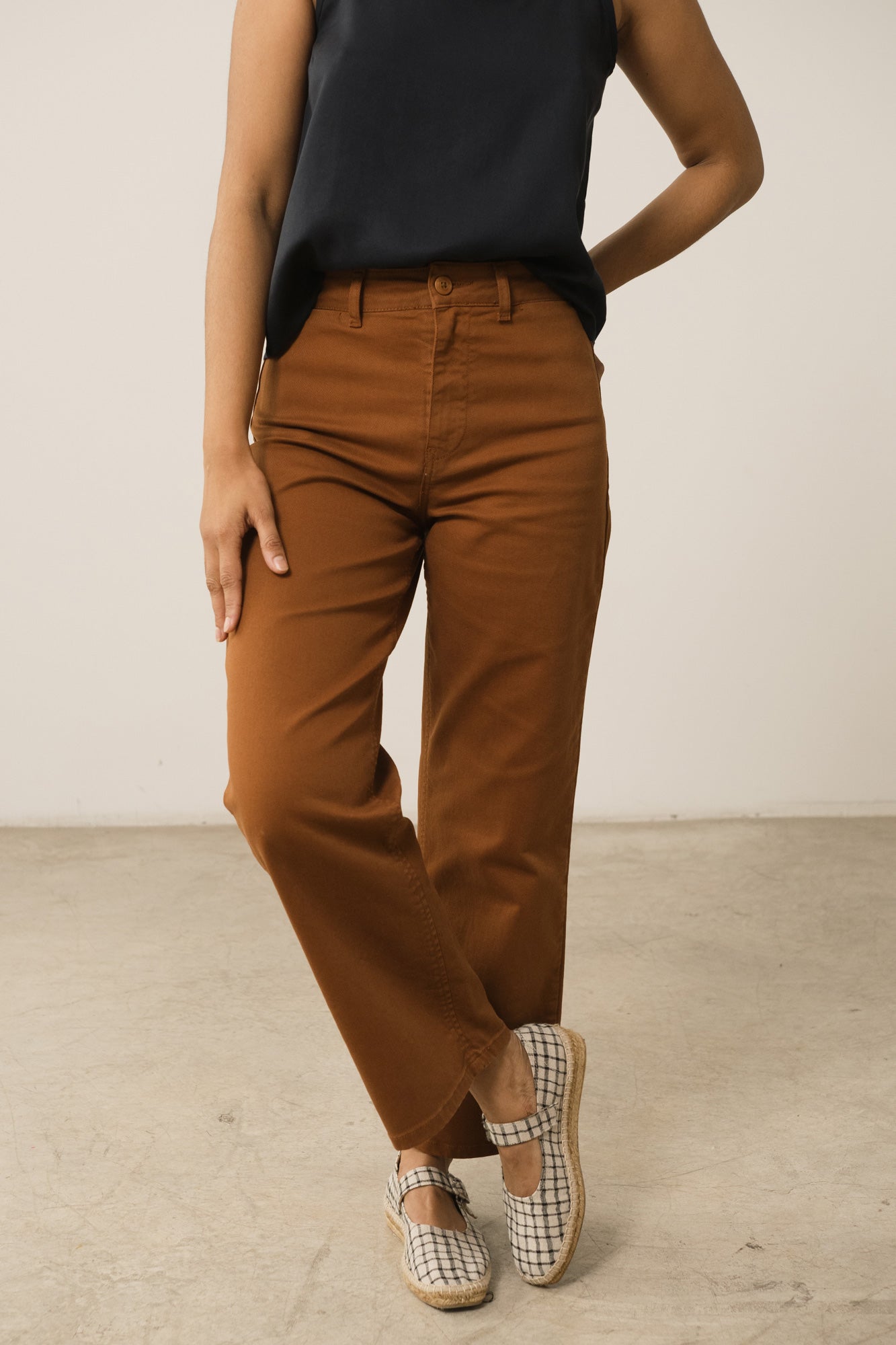 Hani Recycled Cotton Sailor Pants Terracotta
