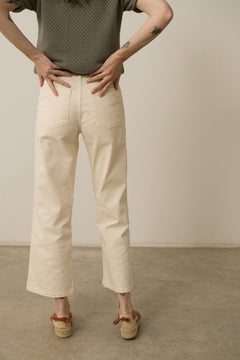 Hani Recycled Cotton Sailor Pants White