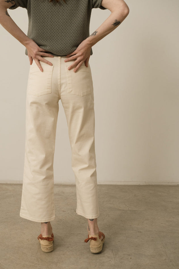 Hani Recycled Cotton Sailor Pants White