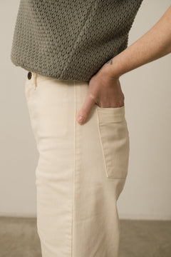 Hani Recycled Cotton Sailor Pants White