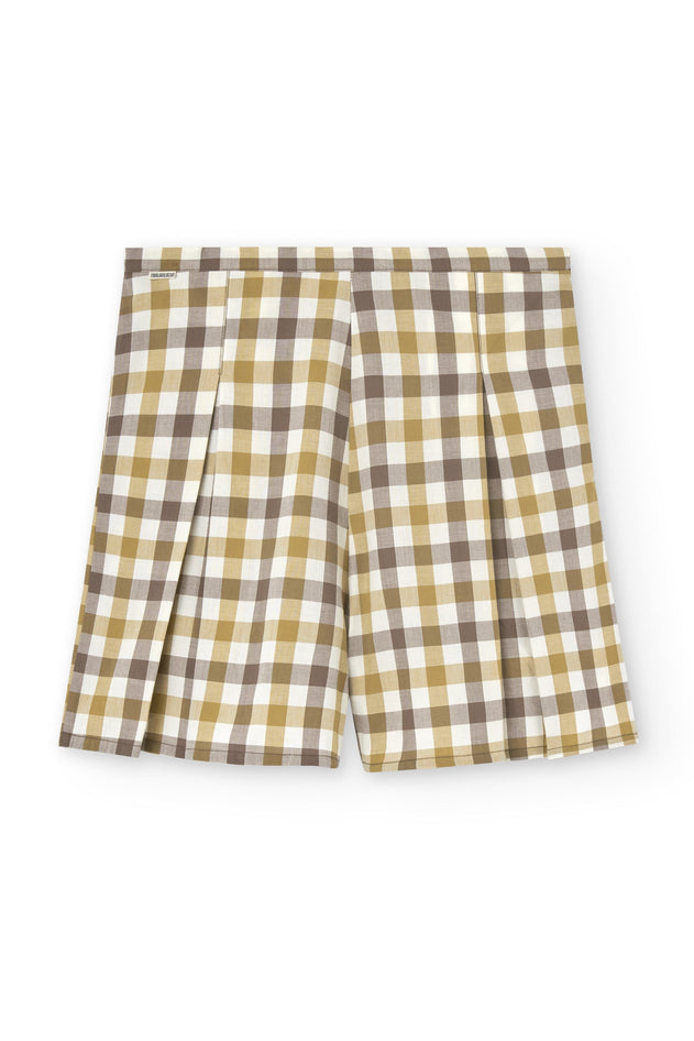 Hannia Organic Cotton Shorts Yellow Vichy