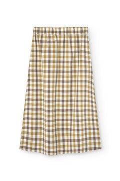 Halia Midi Skirt Yellow Vichy