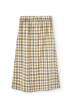 Halia Midi Skirt Yellow Vichy