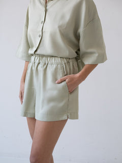 Hebe Tencel Shorts Green