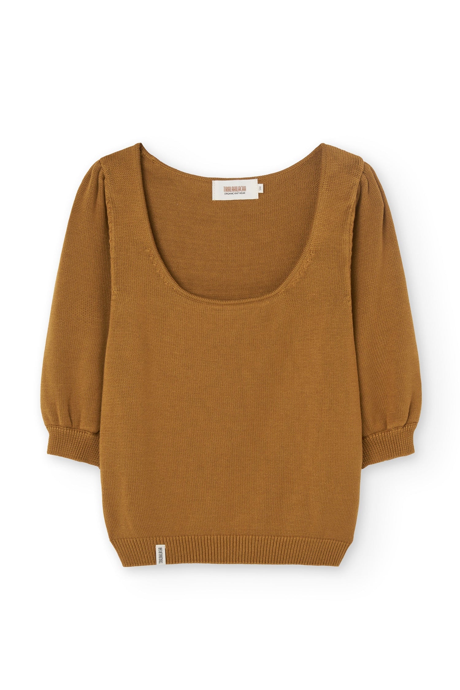 Haya Knitted Tencel Top In Mustard