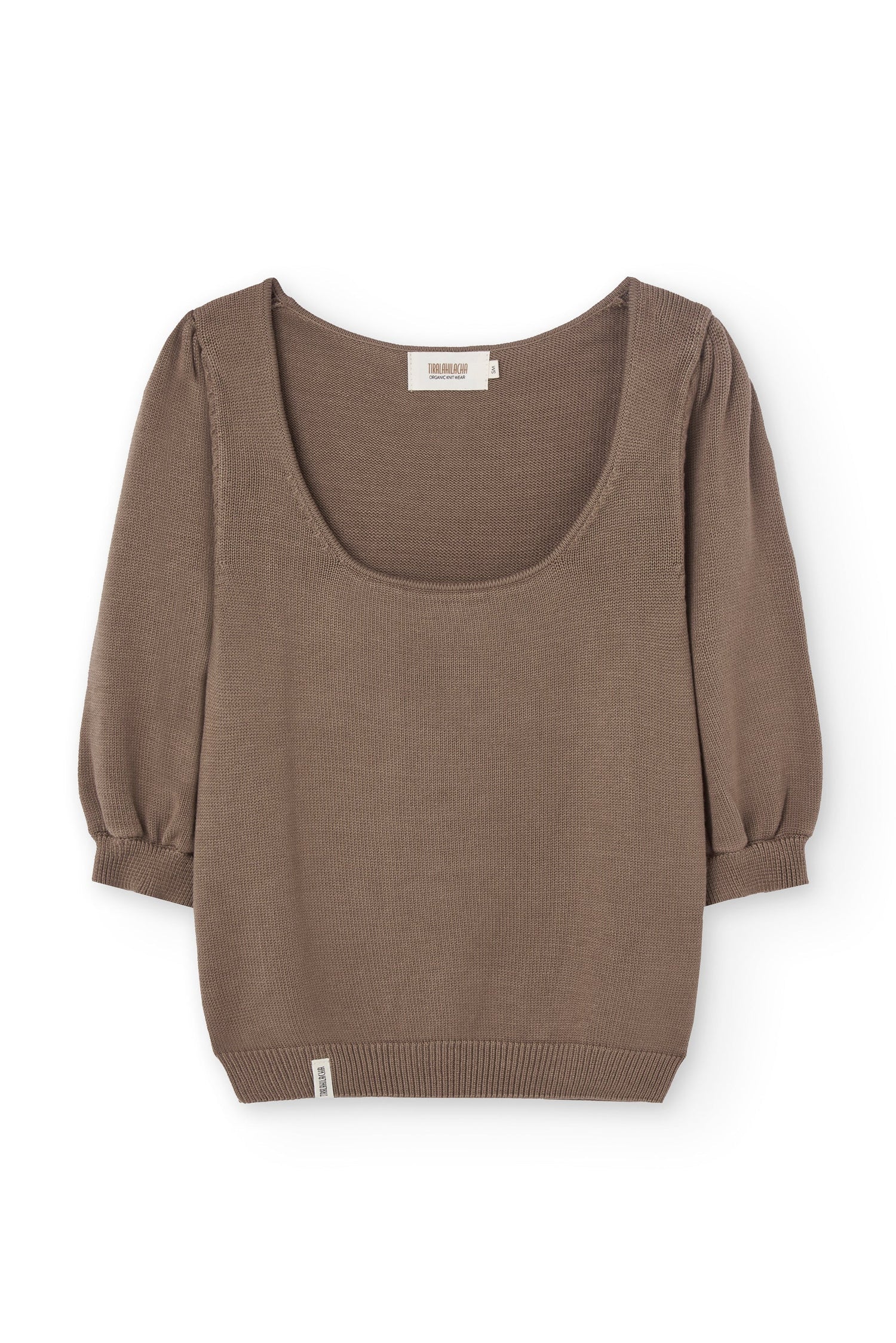 Haya Knitted Tencel Top Brown