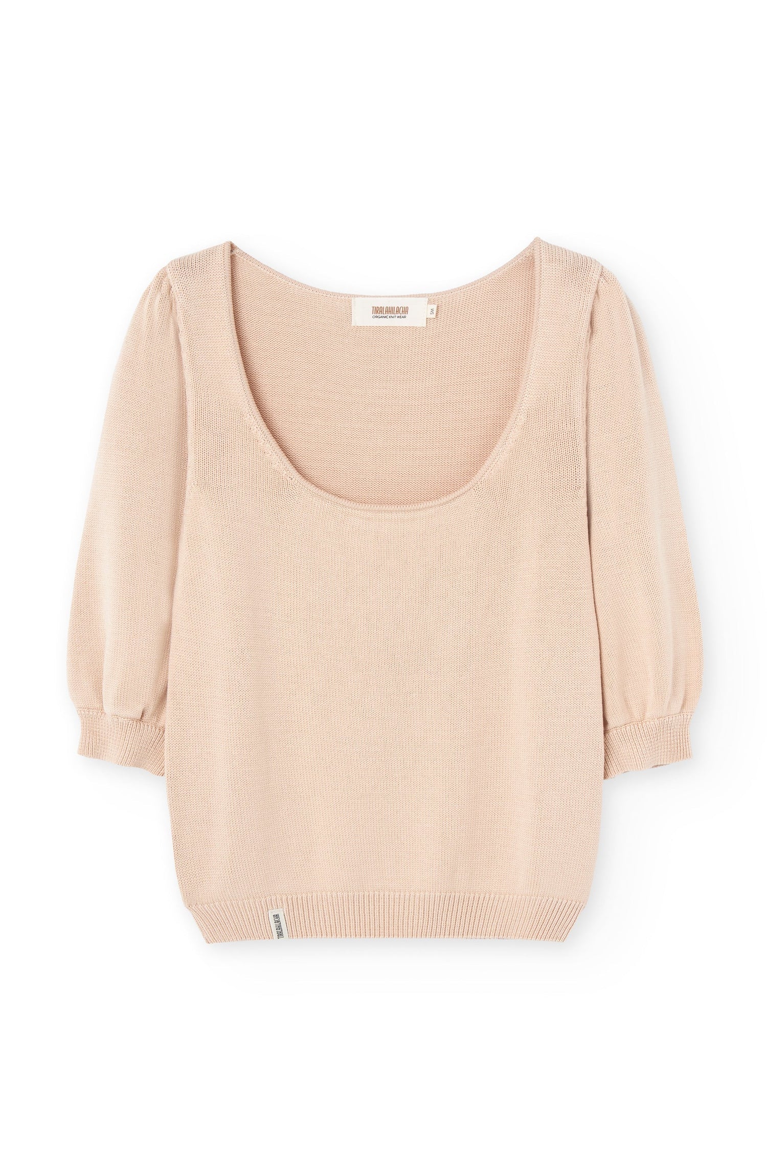 Haya Knitted Tencel Top Pink/White