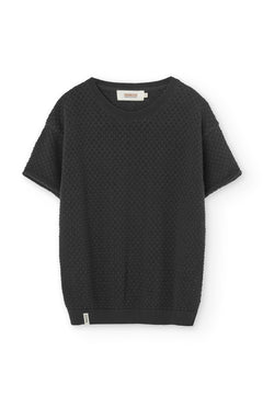 Hadara Short Sleeve Knitted Top Black