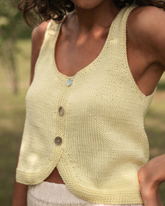 Vėdrynas Cotton Top Butter Yellow