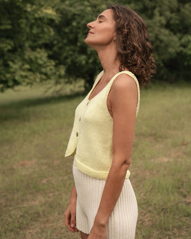 Vėdrynas Cotton Top Butter Yellow