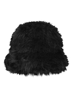 Elisabeth Hat Black Faux Fur