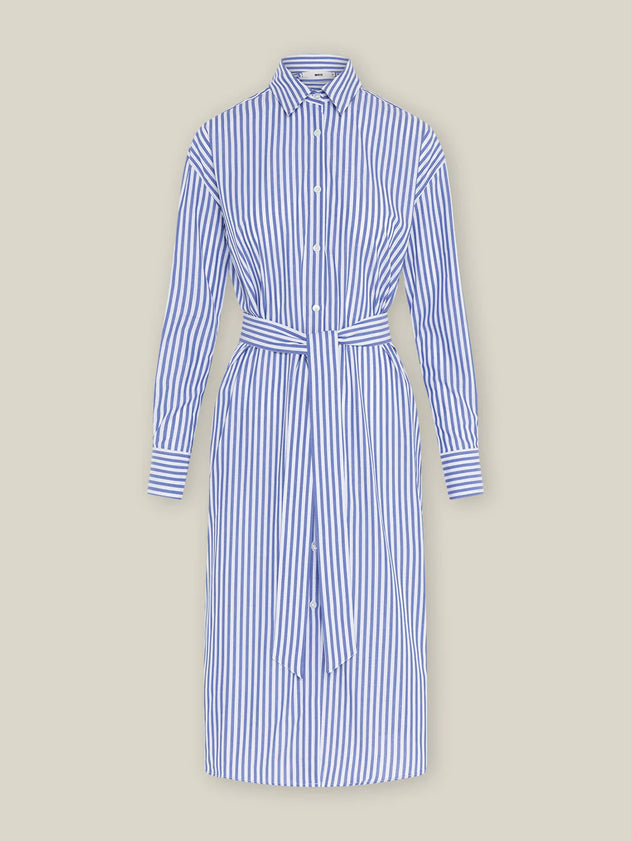 Shirt Dress Stripes White/Blue