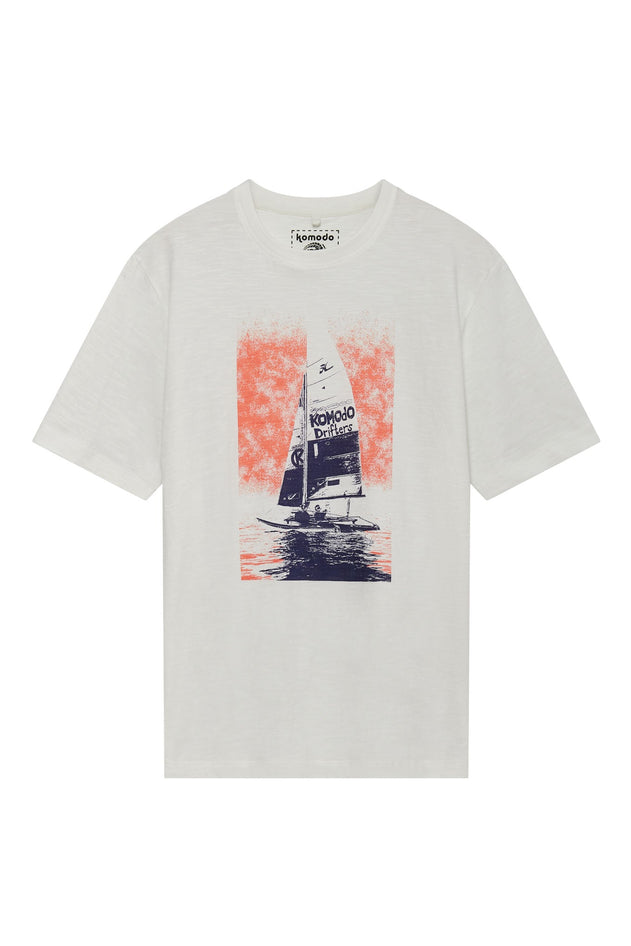 Sailing Cotton T-Shirt Off White