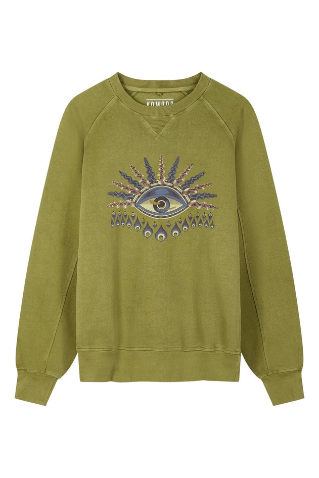 Anton Komodo Eye Sweater Olijf