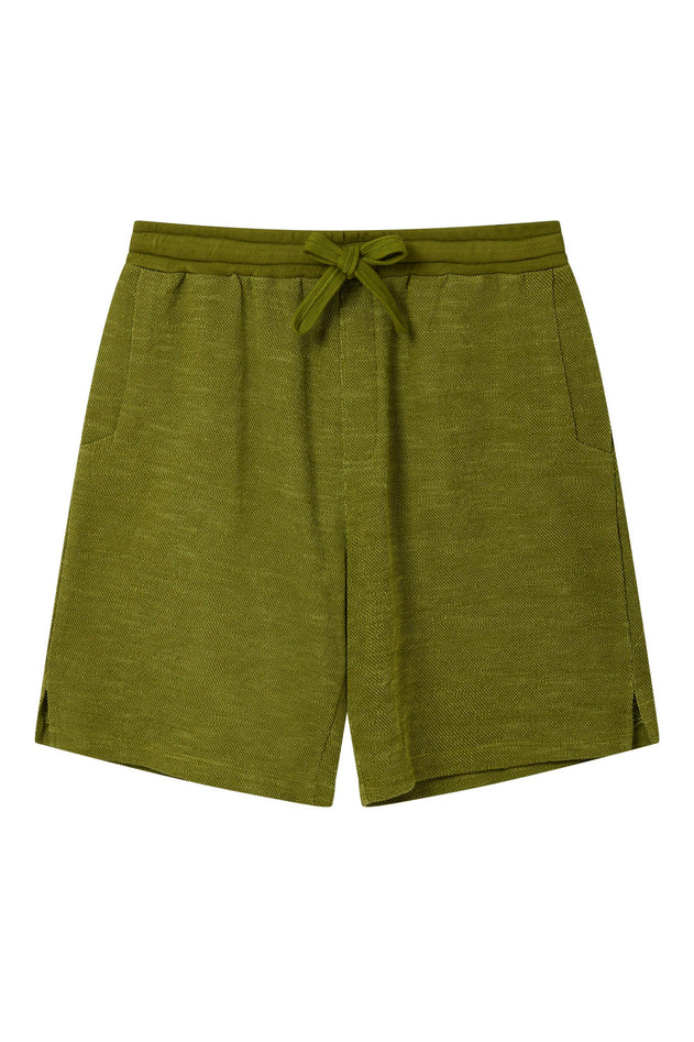 Calum Organic Cotton Shorts Green Melange