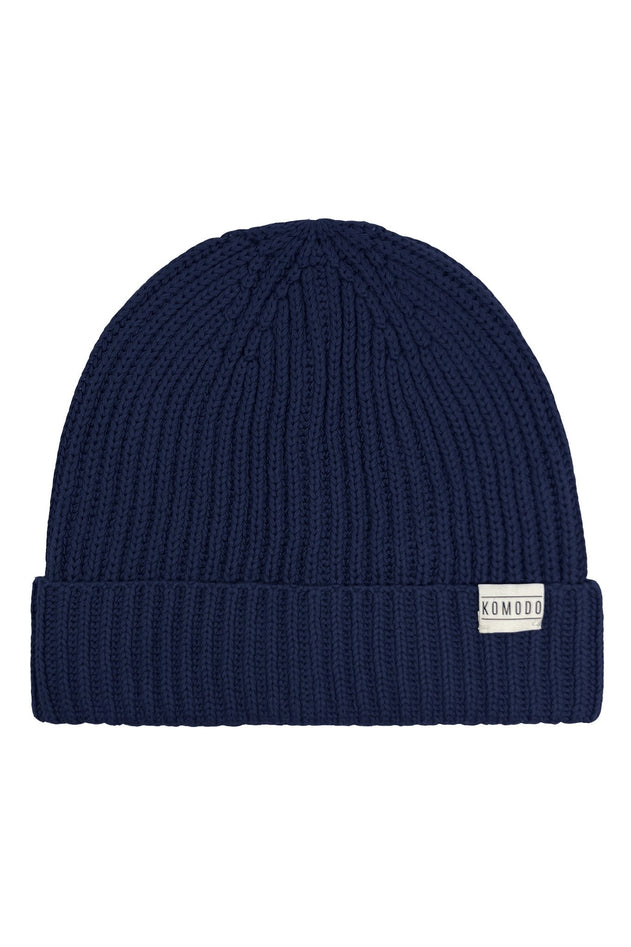 Town Organic Cotton Beanie Hat Navy