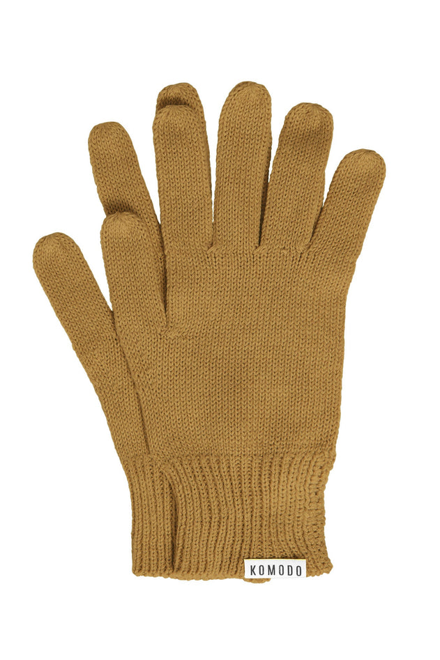 City Organic Cotton Gloves Camel