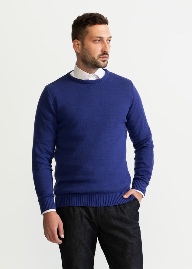 The Rodna 100% Cotton Crewneck  Indigo Blue