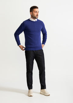 The Rodna 100% Cotton Crewneck  Indigo Blue